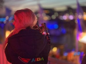 Anne La Sastra Aida Saxophonistin